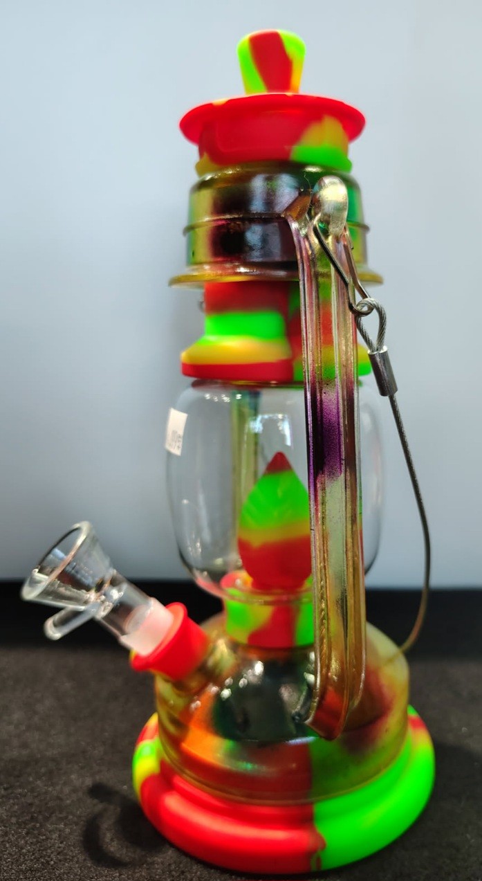 Rasta Glow Lantern Water Bong