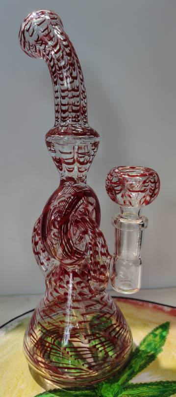 Crimson Vortex Water Bong
